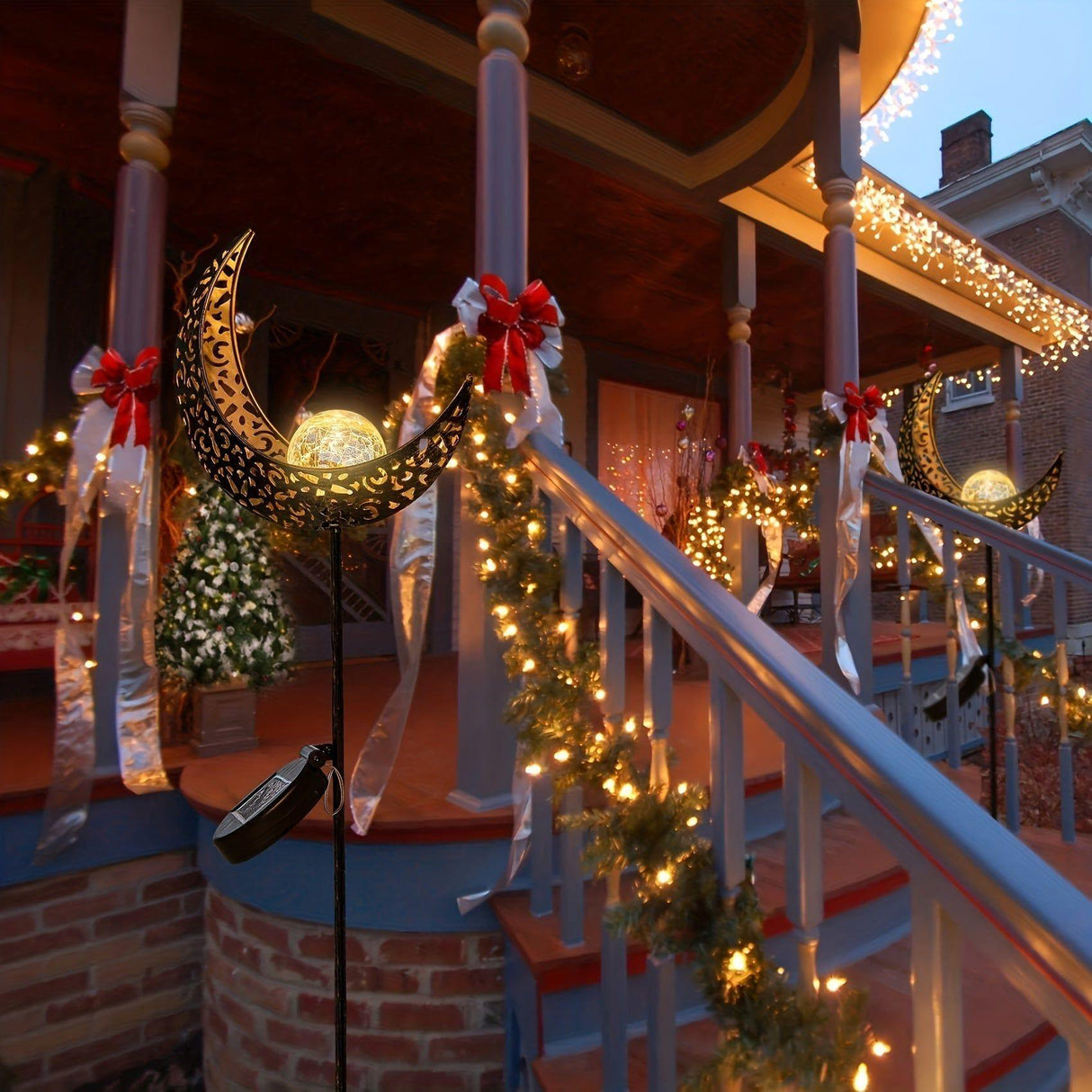 FairyMoon Light - Vattentäta Månformade Solcellsdrivna Metallfe-lampor Carvallo