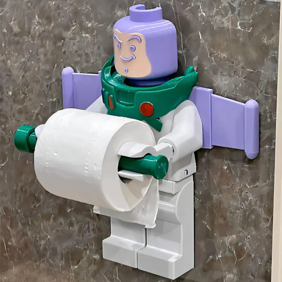 Carvallo - Karaktärsinspirerad Vägmonterad Toiletpappershållare med en finurlig touch Carvallo