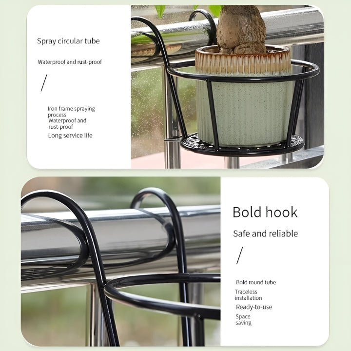 Carvallo | PlantHook - Metall-Balkongardinsupphängare Carvallo