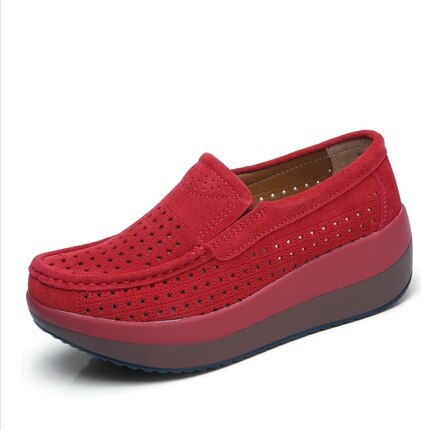 Kvinnors Slip-On Moccasin skor-Shoes for Women-bellasverige-Röd 2-35-Hemnix