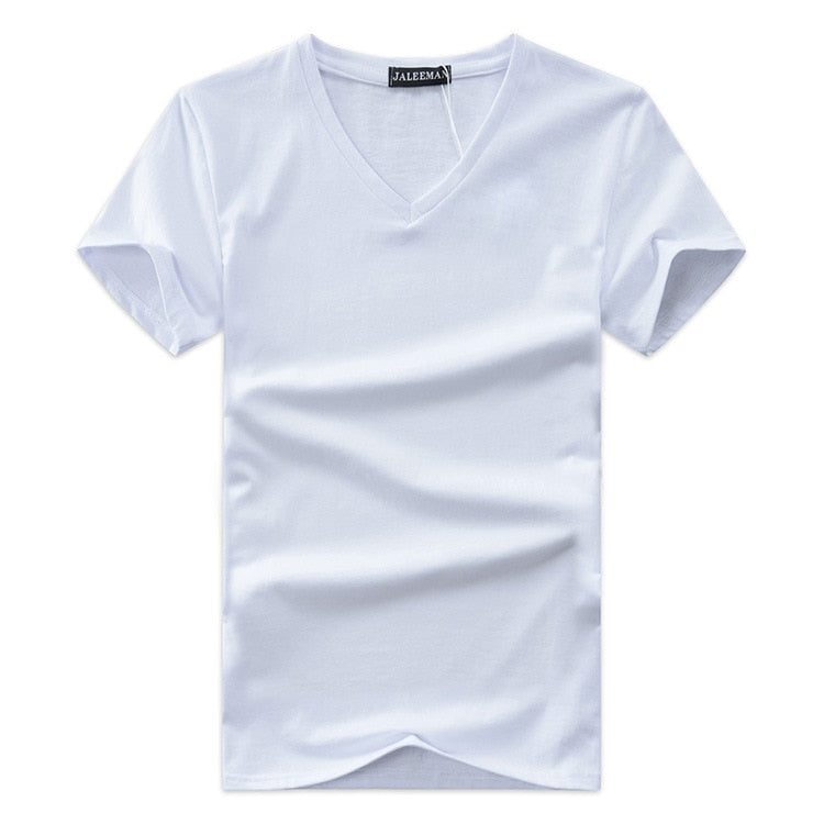 Men's Slim Fit V-Neck T-shirt-Clothes for Men-Hemnix-Hemnix