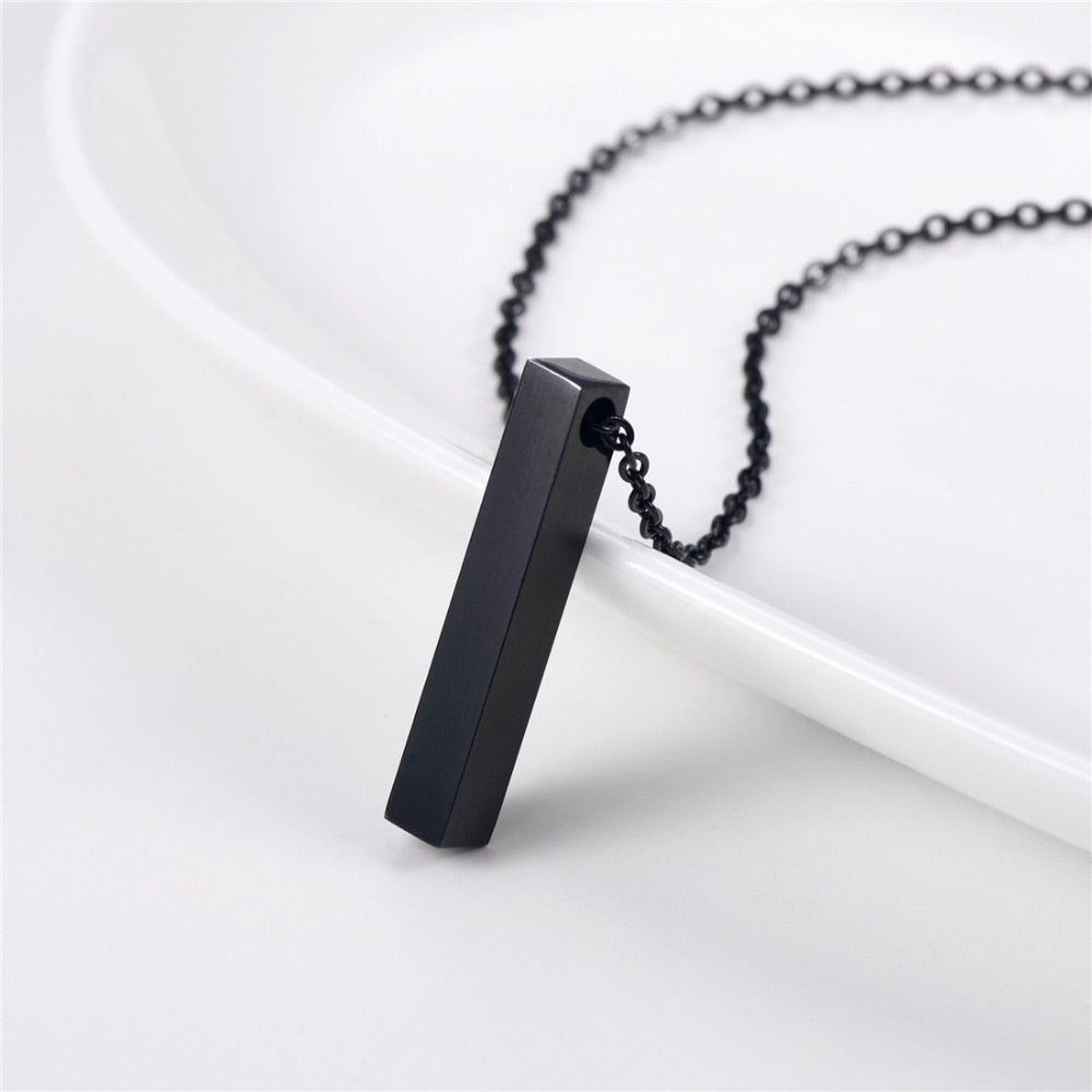 Cube Bar Hängande Halsband-Jewelry-Hemnix-Svart-Hemnix