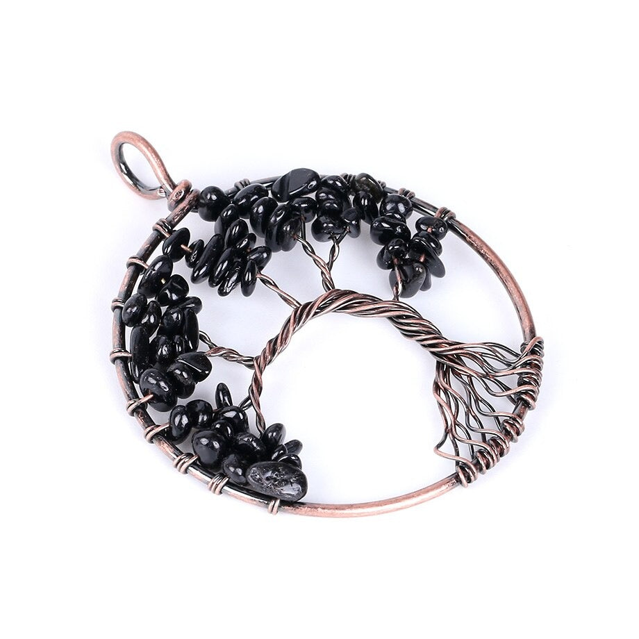 Livets träd hängsmycke-Jewelry for women-Bellasverige-Obsidian-Hemnix