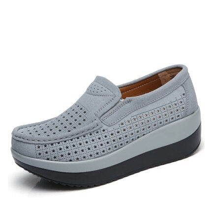 Kvinnors Slip-On Moccasin skor-Shoes for Women-bellasverige-Grå 2-35-Hemnix