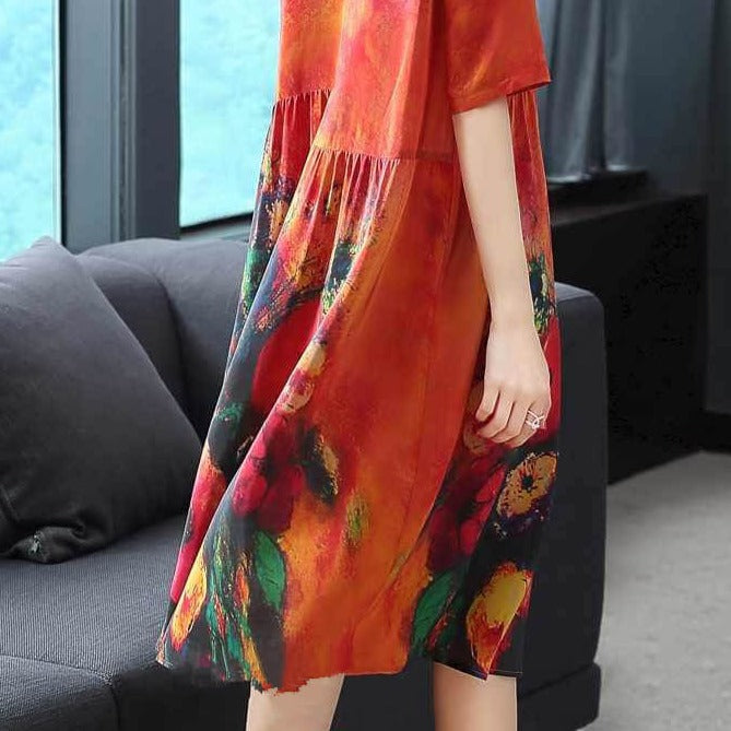 Klänning i äkta mjukt silke-Clothes for women-Hemnix-Hemnix