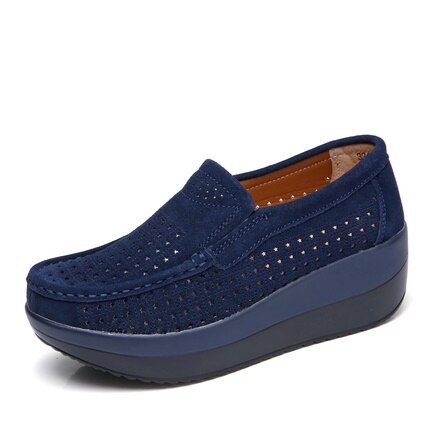 Kvinnors Slip-On Moccasin skor-Shoes for Women-bellasverige-Blå 2-35-Hemnix