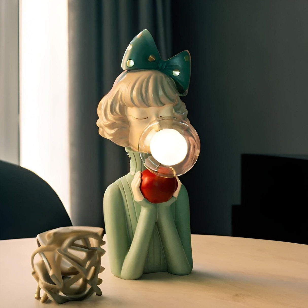 Nattljus med bubbeleffekt – USB Bubble Girl Ornament bordslampa för ett mysigt hem Carvallo