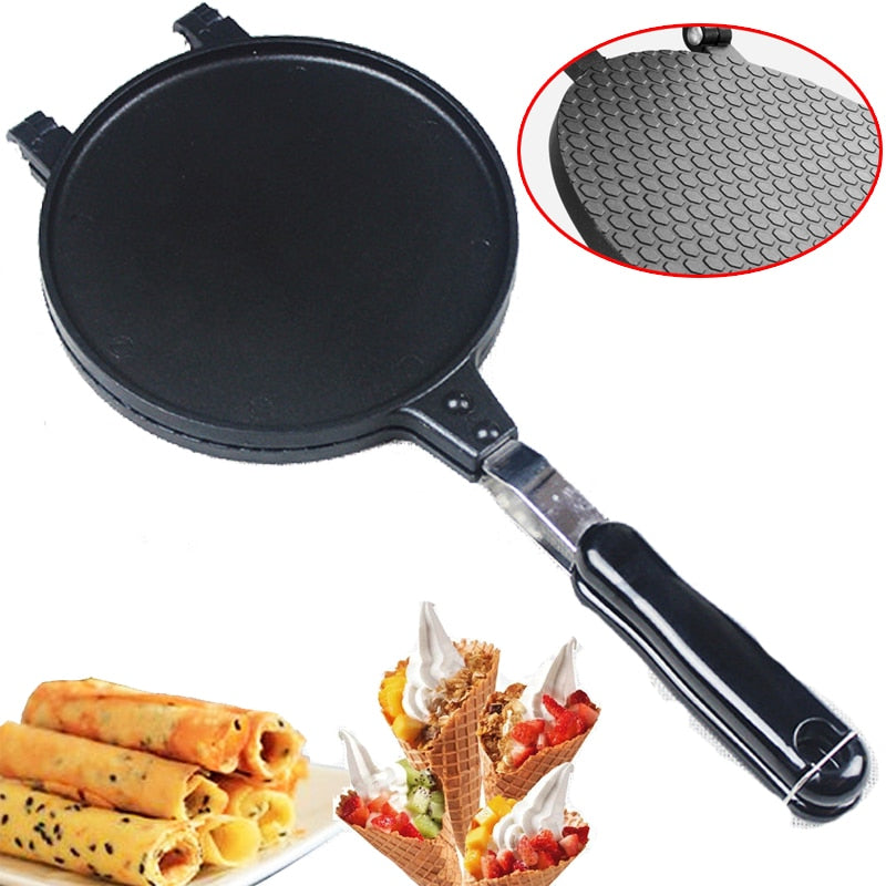 Carvallo Waffle Pan with Shape | Quick Breakfast Delight | For Children & Family | Stainless Steel with Non-Stick Handle Carvallo