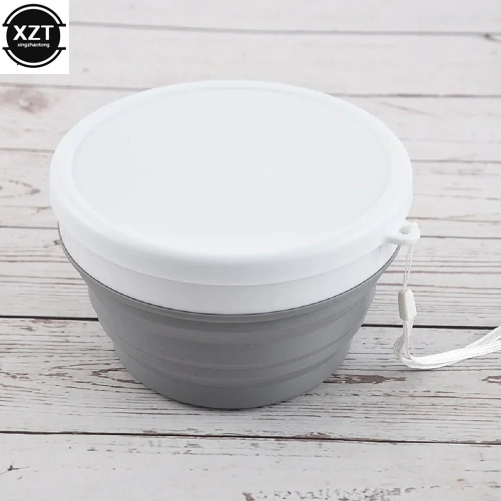 Carvallo Fällbar Silikonskål med Lock | 550 ml / 950 ml | För Camping, Resa & Kök | Värmebeständig & Bärbar Carvallo