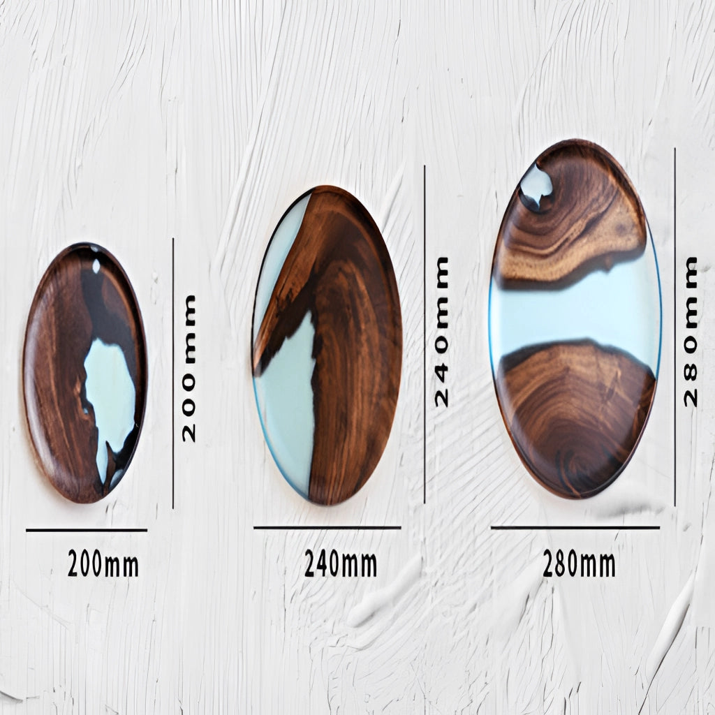 Handgjord bricka av trä och epoxiharts – Robust och stilfull för hemmet och köket Carvallo