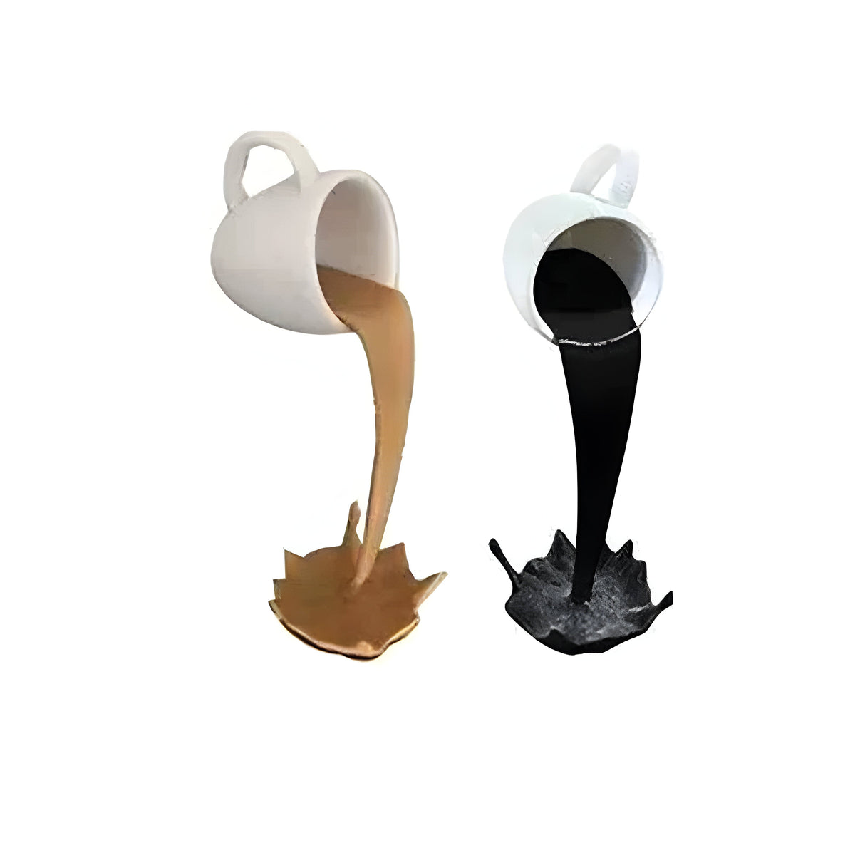 MugSplass Skulptur – Svävande kaffekoppar-konst Carvallo