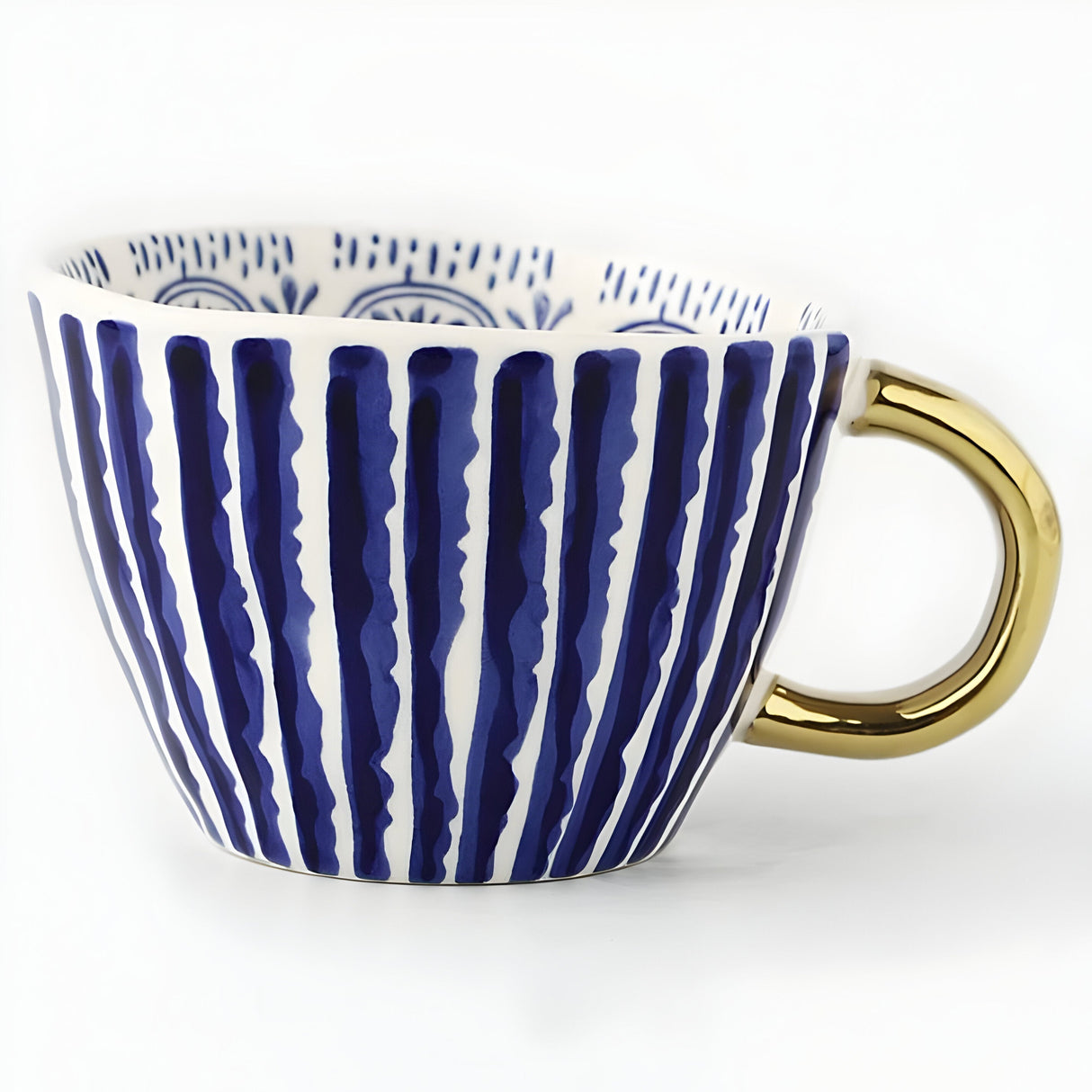 Keramikkopp med geometrisk design – Stilfull og moderne | Ideell for kaffe eller te Carvallo