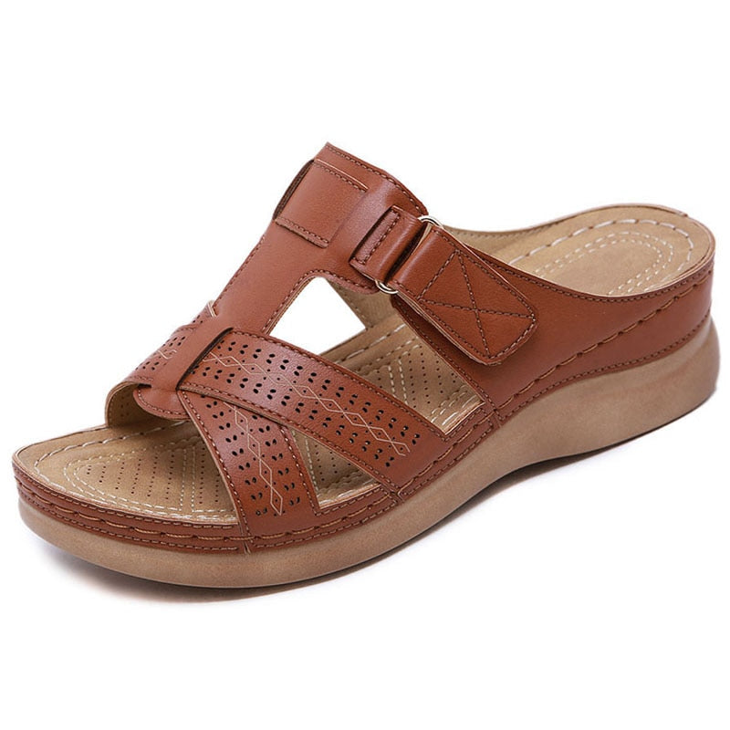 Ortopediska sandaler för kvinnor-Shoes for Women-Hemnix-Brun-35-Hemnix