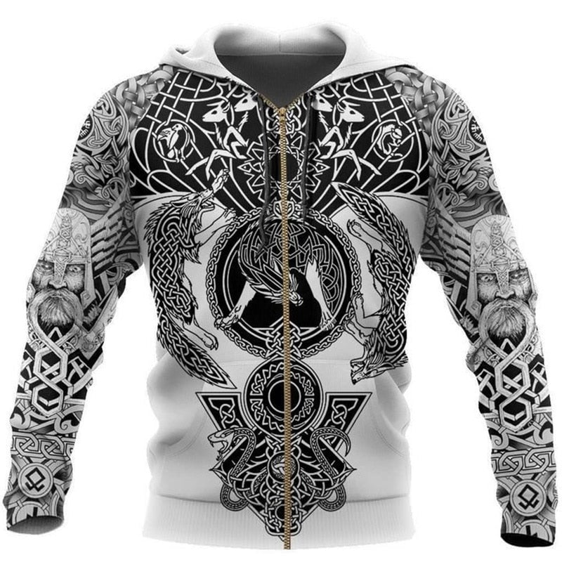 Viking Patrone Hoodie-Clothes for Men-Hemnix-Zip Hoodie-XS-Hemnix