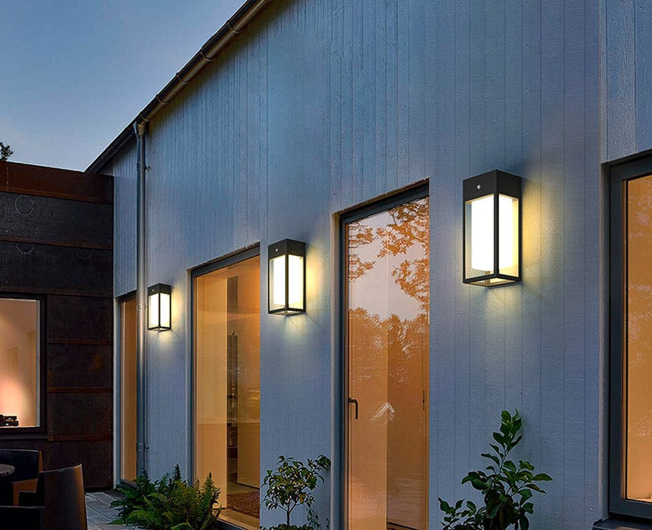 Carvallo-vägglampa LumiVita | Med skymningssensor | Rostfritt stål & aluminium | IP65 Väderbeständig | LED Varma vita Carvallo