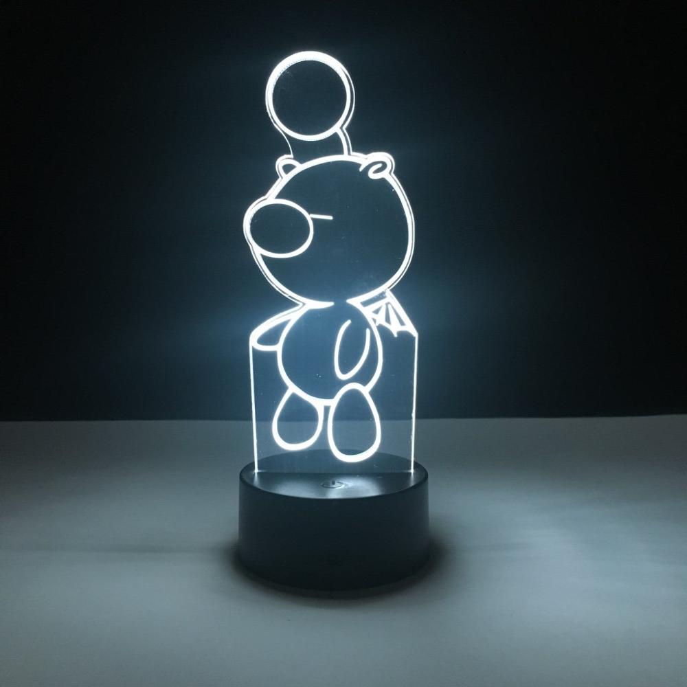Final Fantasy 3D-lampa-Lights-Hemnix-Moogle-Svart bas (ingen fjärrkontroll)-Hemnix