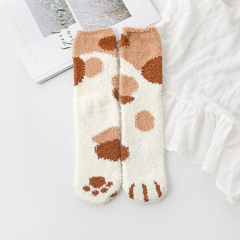 Kat Paw Sockor-Accessories-Hemnix-Punkt Khaki-En storlek 35-40-Hemnix