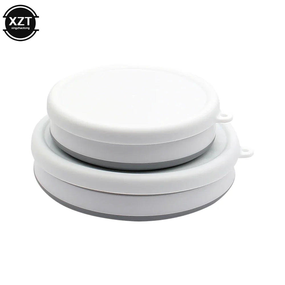 Carvallo Fällbar Silikonskål med Lock | 550 ml / 950 ml | För Camping, Resa & Kök | Värmebeständig & Bärbar Carvallo