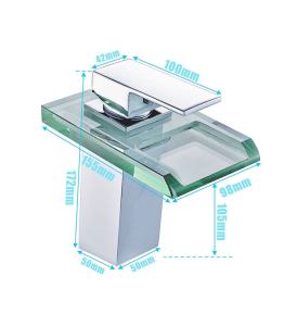LumiFlow - Färgskiftande LED-blandare för handfat med slät kaskaddesign MILA Sverige