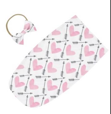 Baby Svepande Svepning-Kids-Hemnix-Rosa hjärta-Hemnix