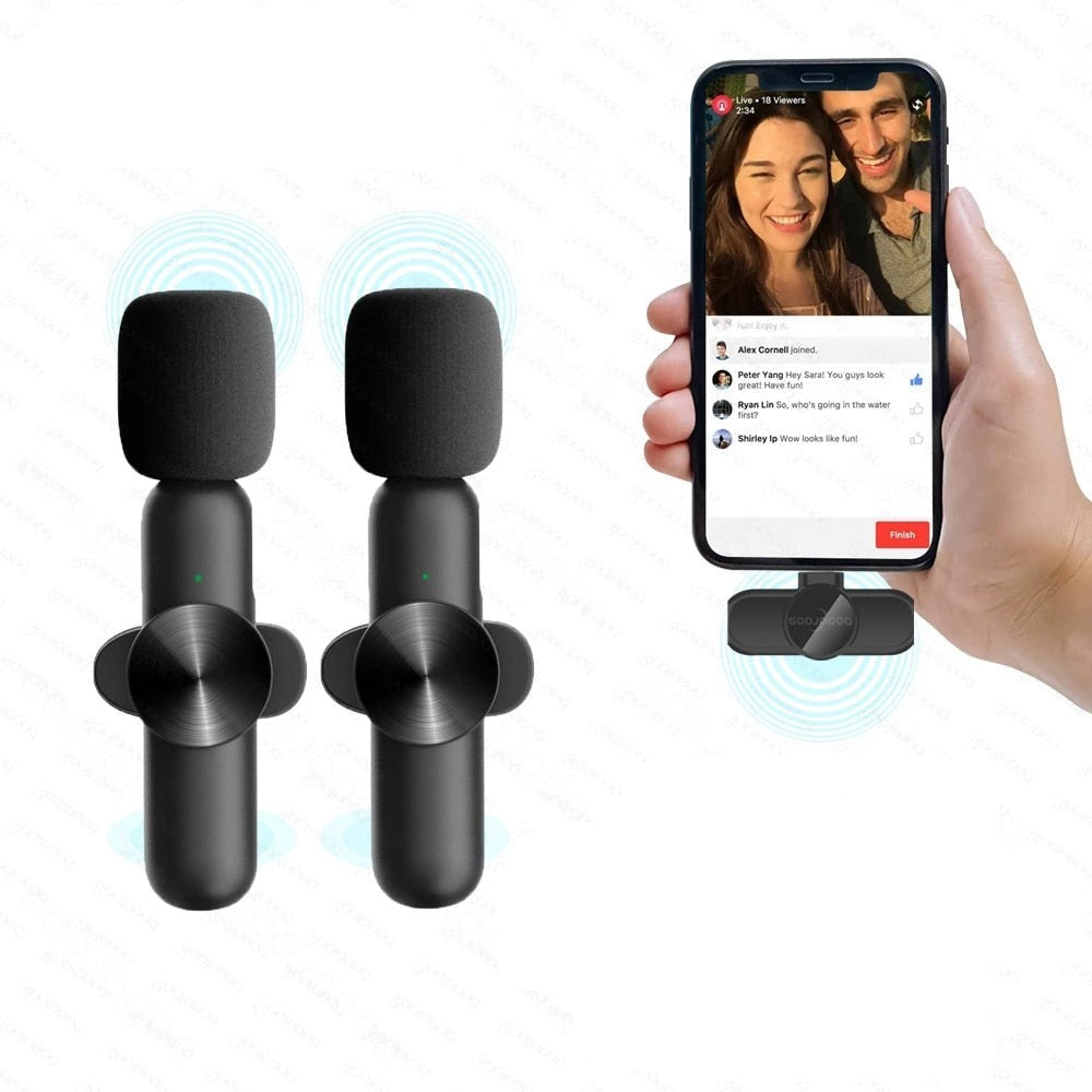 Trådlös Lavalier-minimikrofon-Phone Accessories-Hemnix-Hemnix