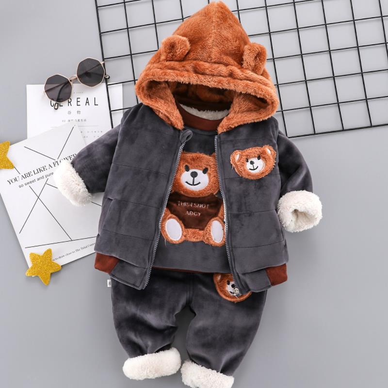 Baby vinterutrustningar för barn-Kids-Hemnix-Björn - Grå-9M-12M-Hemnix