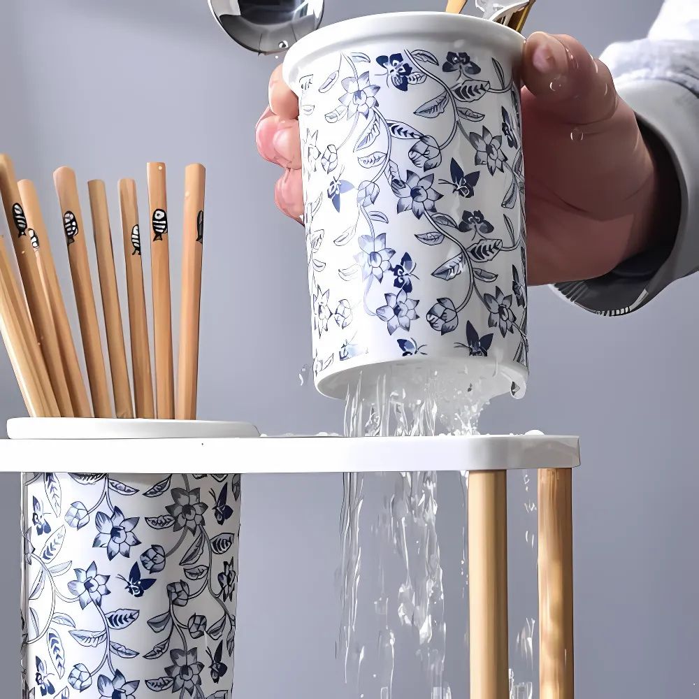 BloomCrock – Elegant keramisk bestickhållare MILA Sverige