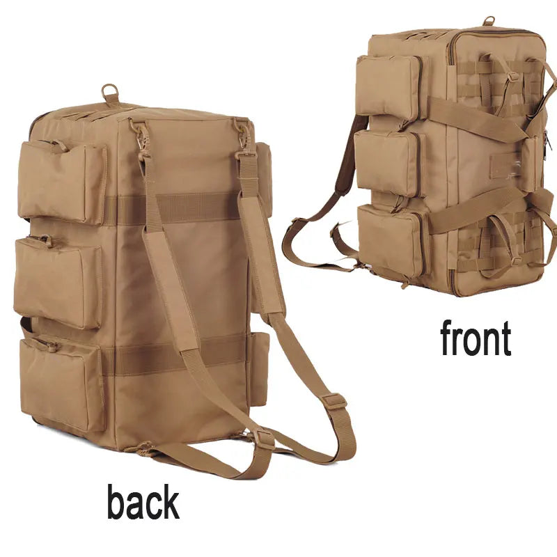 Carvallo 55L Ryggsäck | Militärt Molle-system | Extra mycket förvaring | Robust nylon – Svart/Khaki/Grön Carvallo