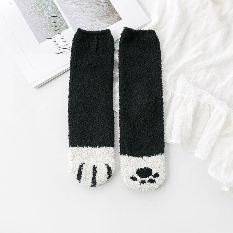 Kat Paw Sockor-Accessories-Hemnix-Platt svart-En storlek 35-40-Hemnix