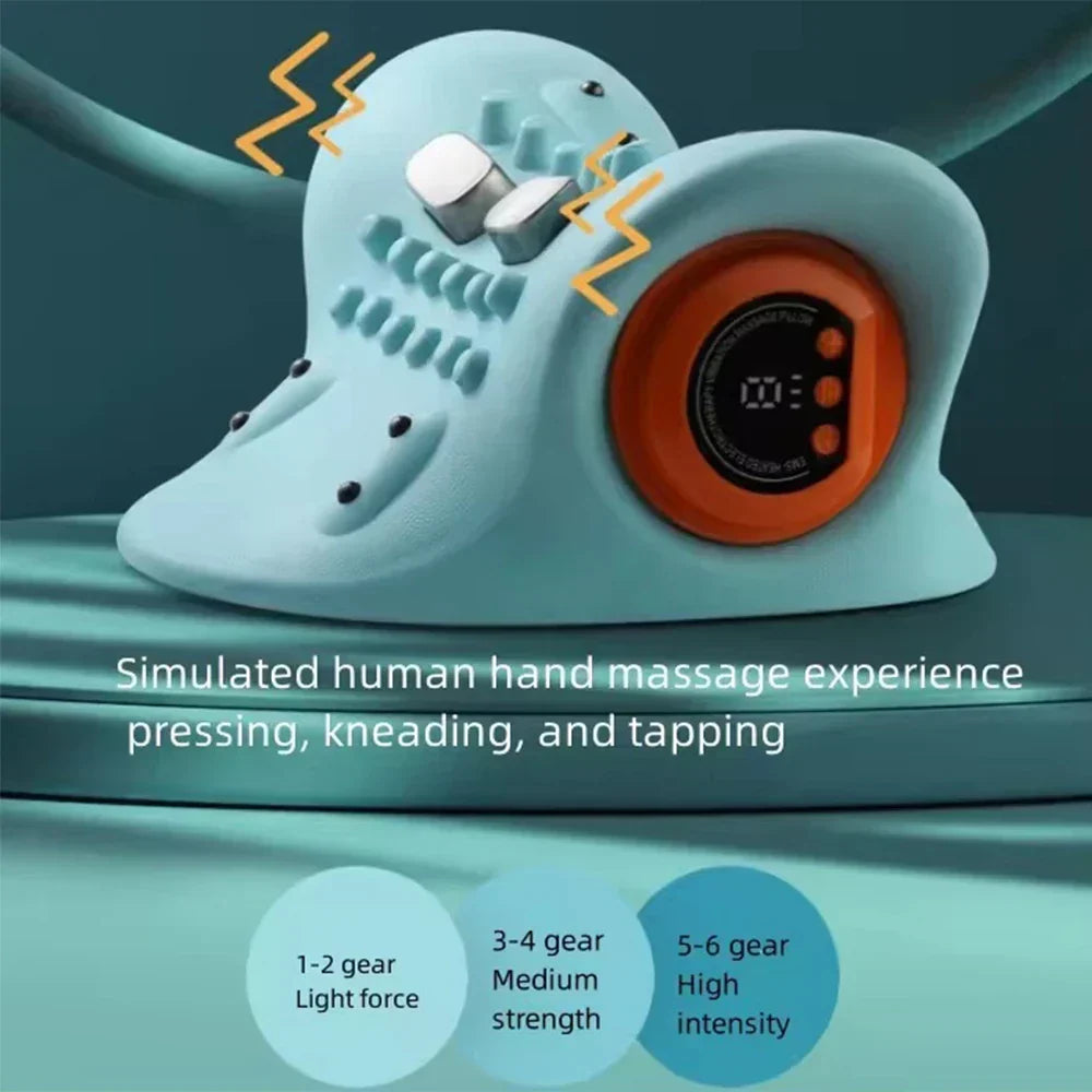 Trådlös EMS-nackmassageapparat - Smart pulsterapi för spännings- och smärtlindring MILA Sverige