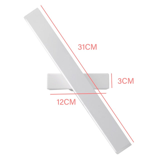 360° Roterande LED-Vägglampa-Lights-Hemnix-31cm vit 6W-Varmt vitt (2700-3500K)-Hemnix