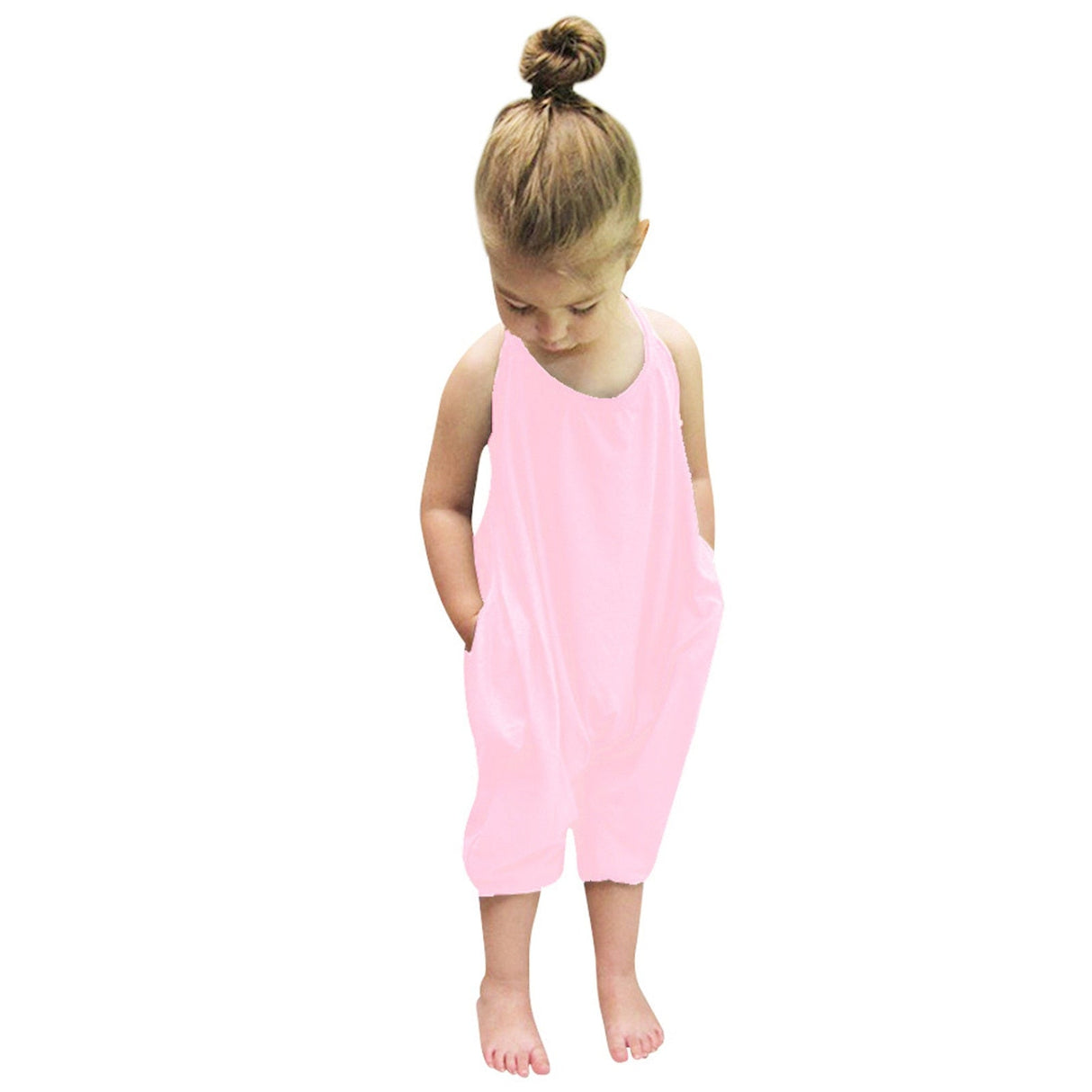 Jumpsuit med halterneck för barn-Kids-Bellasverige-Rosa-6-12 Månader-Hemnix