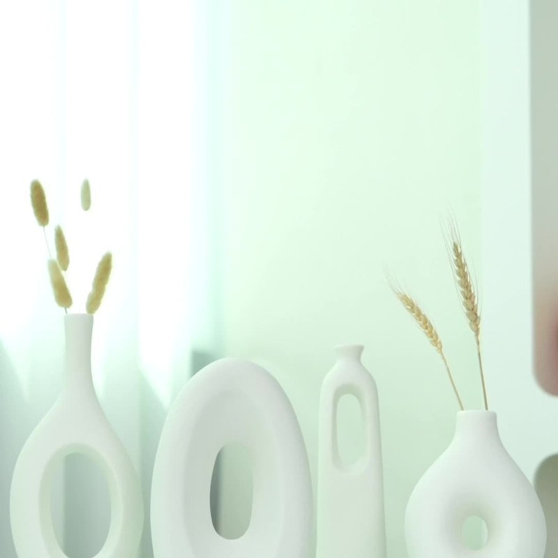 Carvallo – 4-delars keramikvasset i boho-stil för atmosfärisk dekoration Carvallo