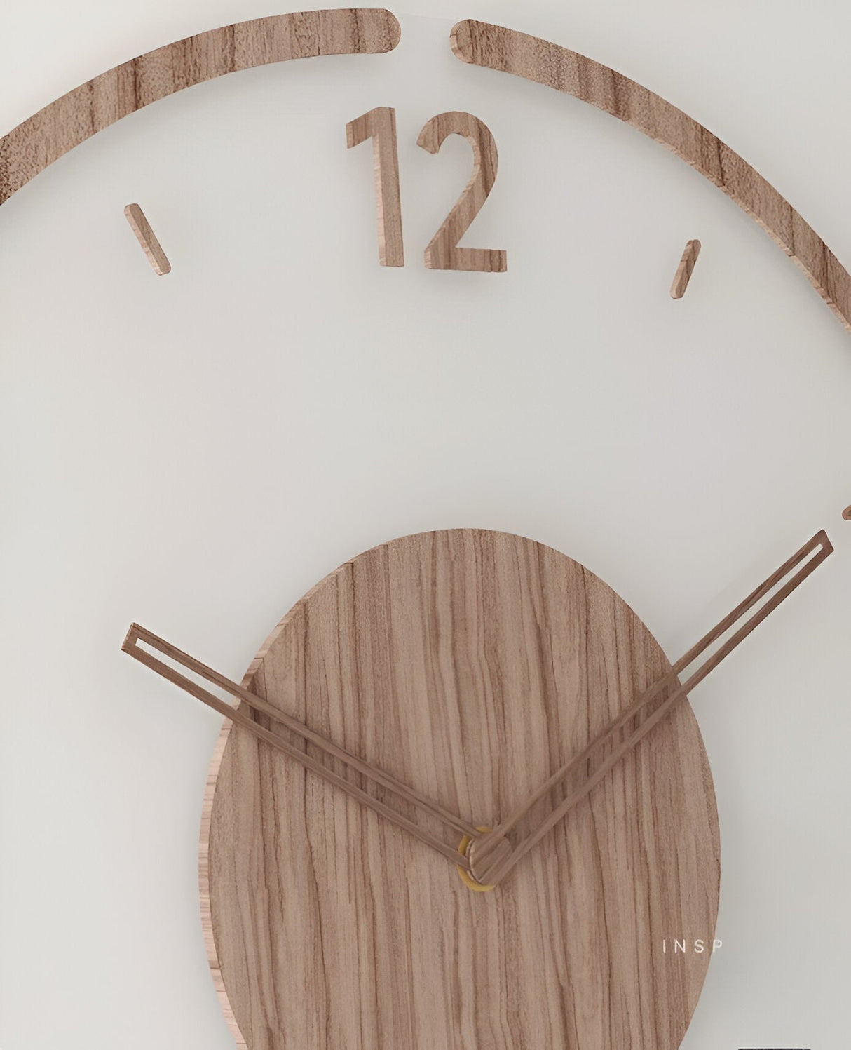 Silent Wall Clock | Clear Acrylic Face & Wood Frame | 12" or 14" | Tyst kvartsrörelse Carvallo