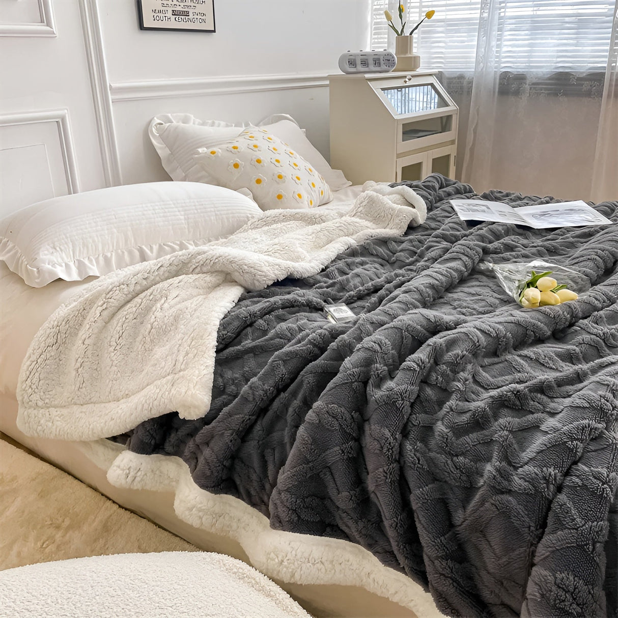 Carvallo – Lyxig Tvåsidig Fleecefilt för Ultimat Vinterkomfort Carvallo