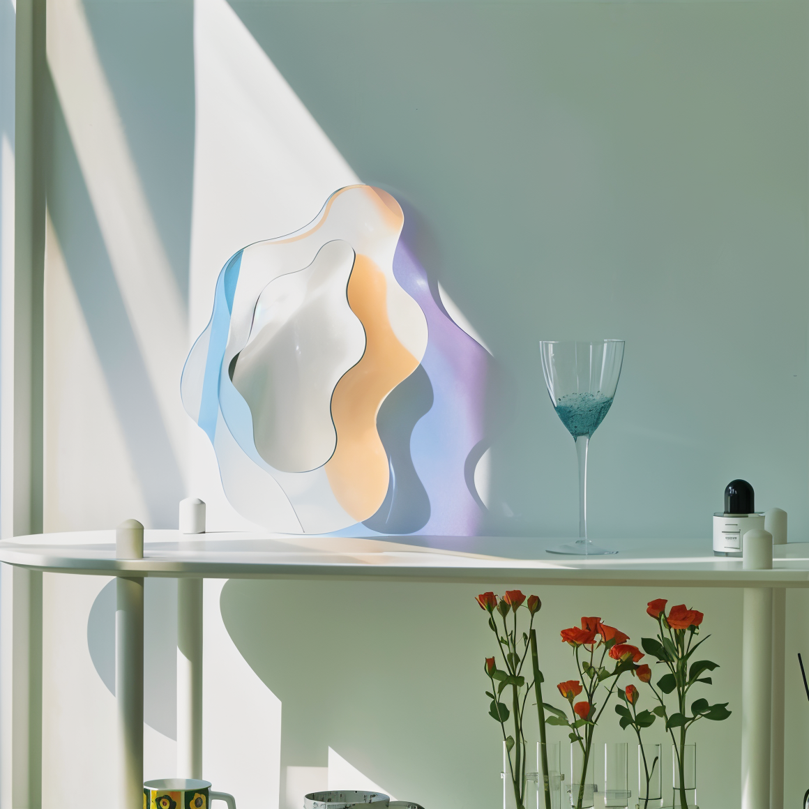 ReflectaForm – Geometrisk spegel med modern layout och konstnärliga vinklar Carvallo