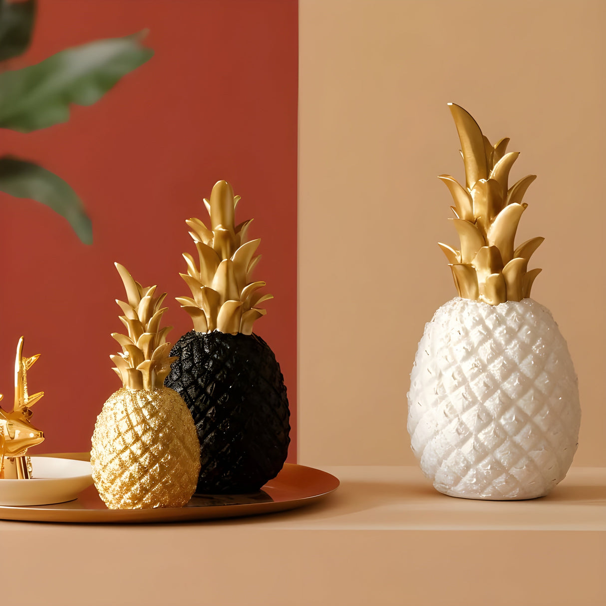 PineGlow Decor - Dekorativ Ananas-Ananas-Vardagsrumsdekor Carvallo