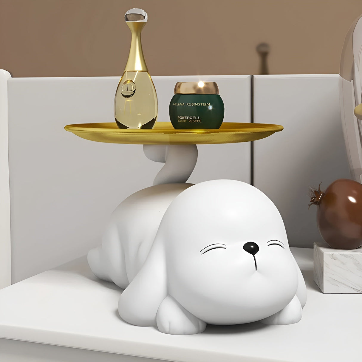 PuppyTail - Dekorativ hundnyckelhållareplatta för moderna hem Carvallo