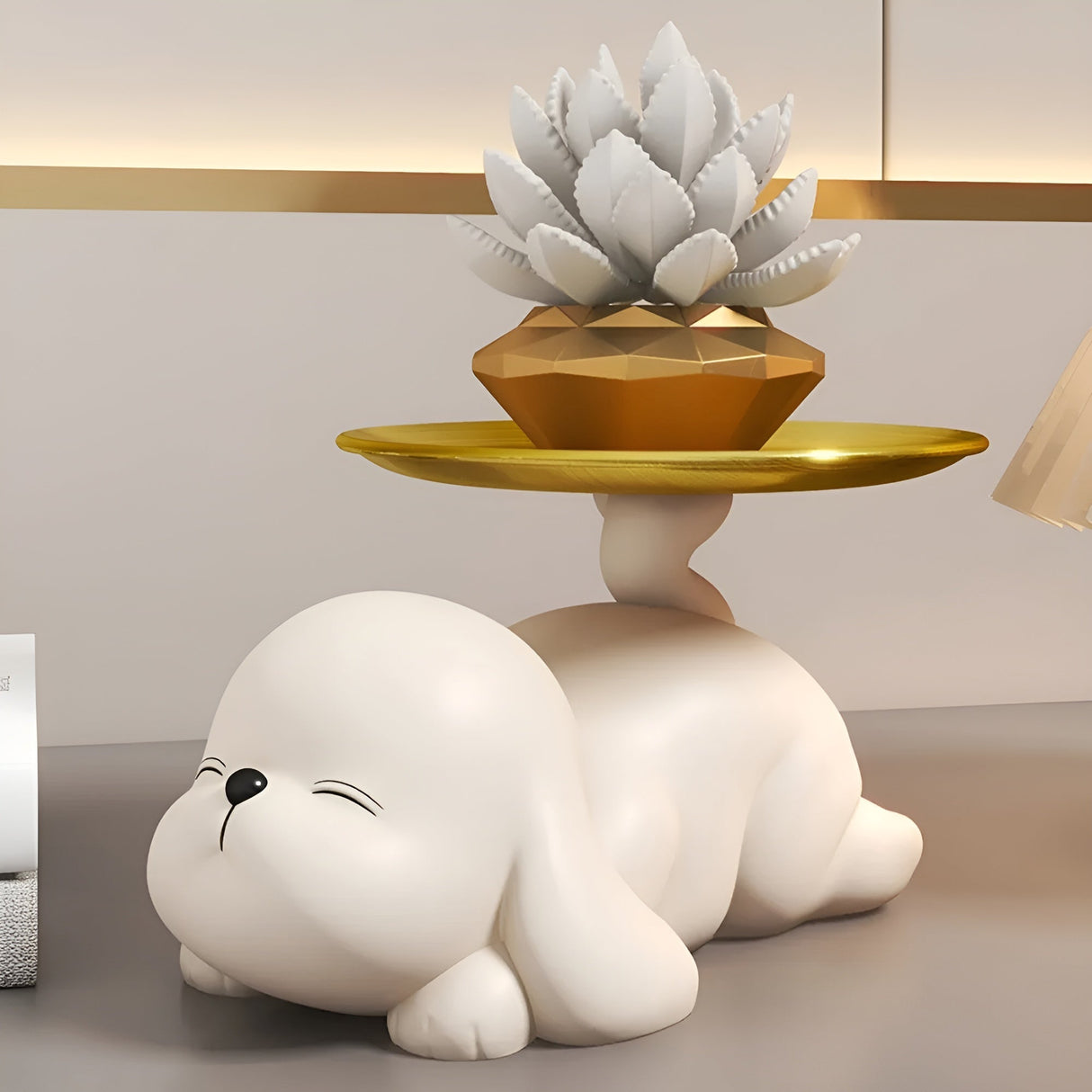 PuppyTail - Dekorativ hundnyckelhållareplatta för moderna hem Carvallo