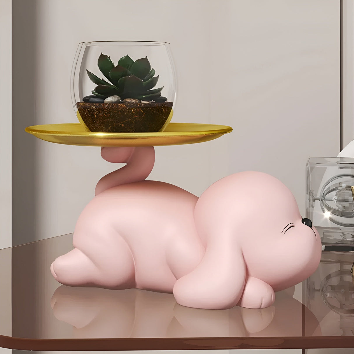 PuppyTail - Dekorativ hundnyckelhållareplatta för moderna hem Carvallo