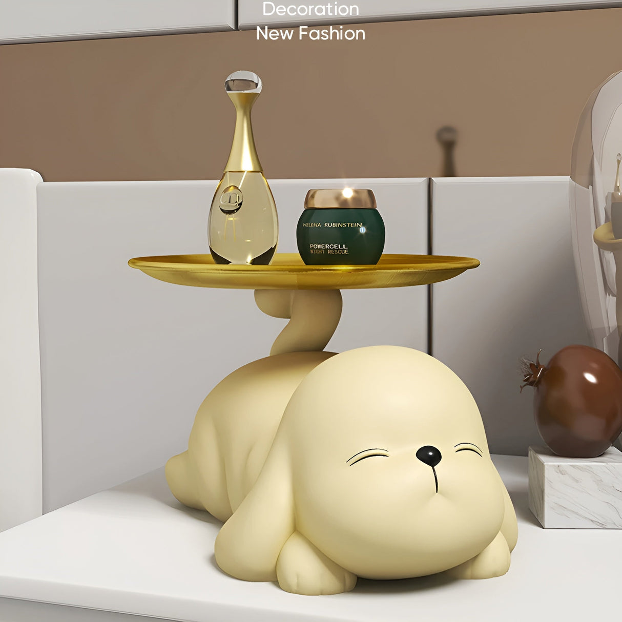 PuppyTail - Dekorativ hundnyckelhållareplatta för moderna hem Carvallo