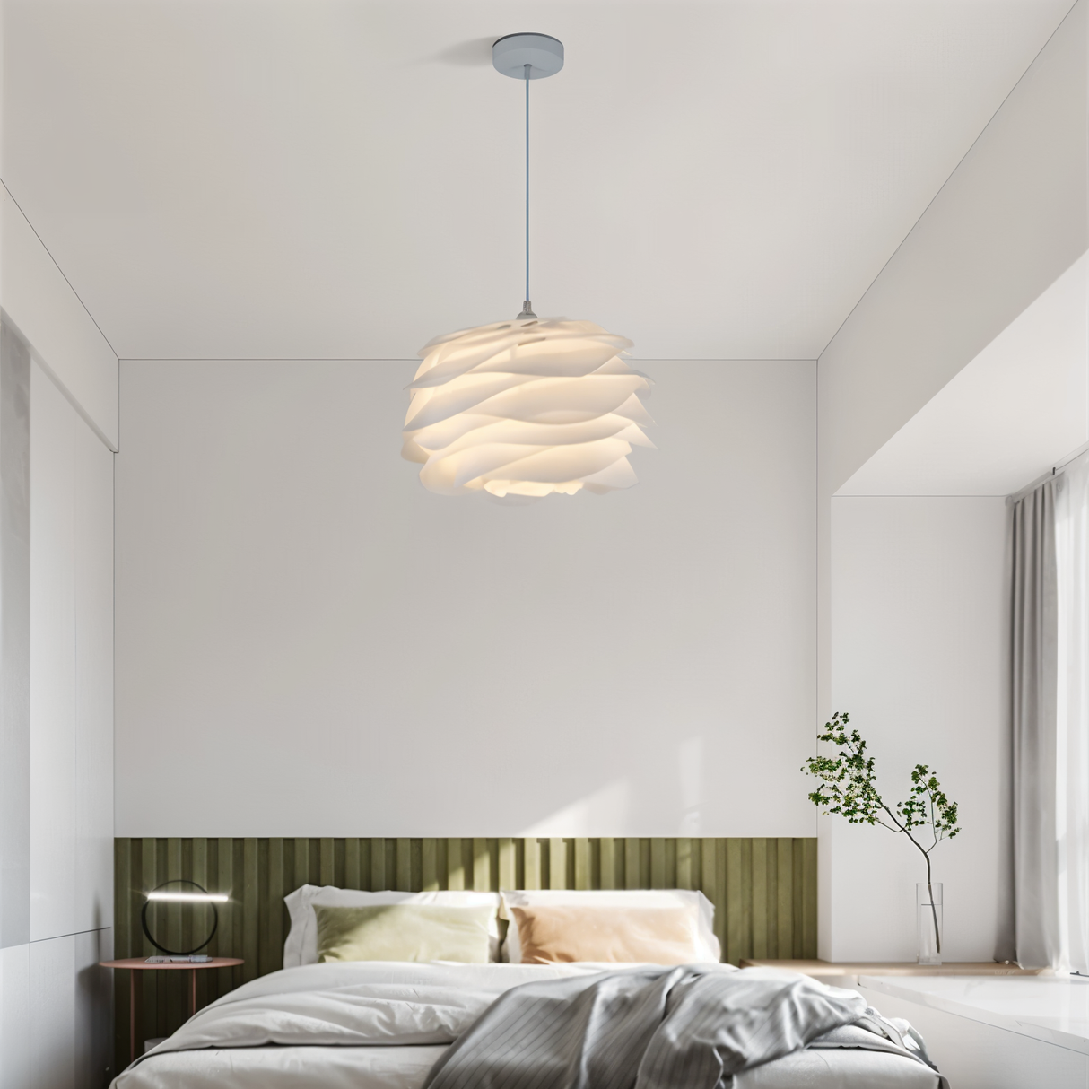 Aurora Taklampa – Stilren PVC Pendel i Blomdesign Hemnix