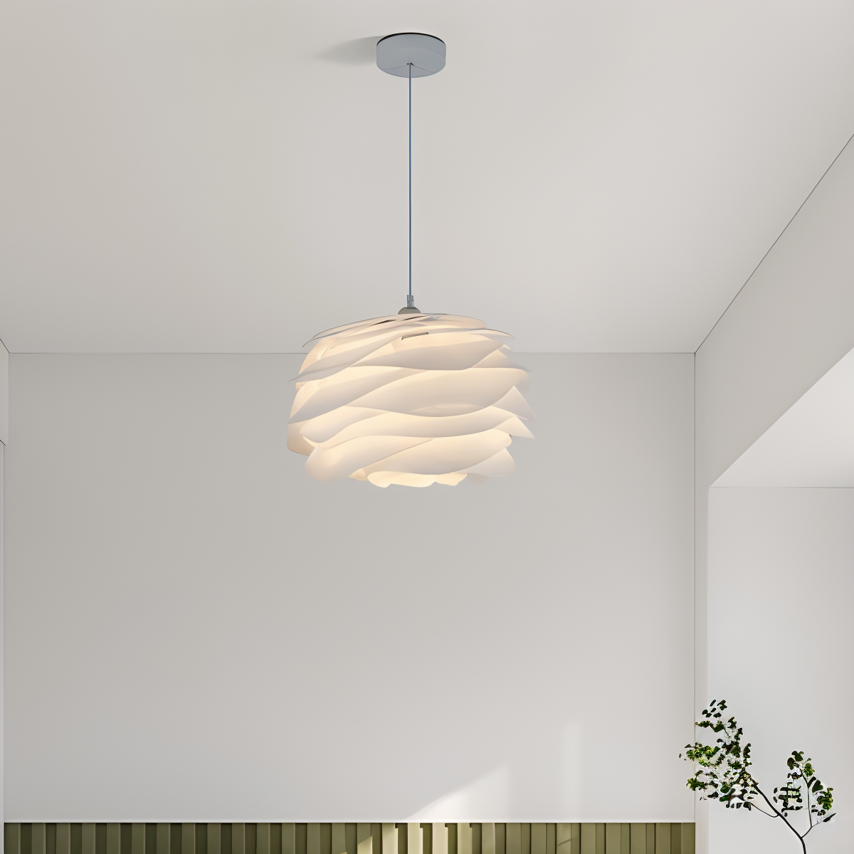 Aurora Taklampa – Stilren PVC Pendel i Blomdesign Hemnix