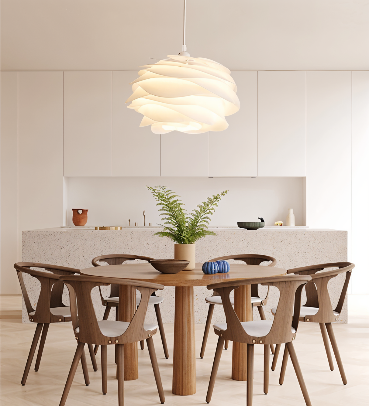 Aurora Taklampa – Stilren PVC Pendel i Blomdesign Hemnix