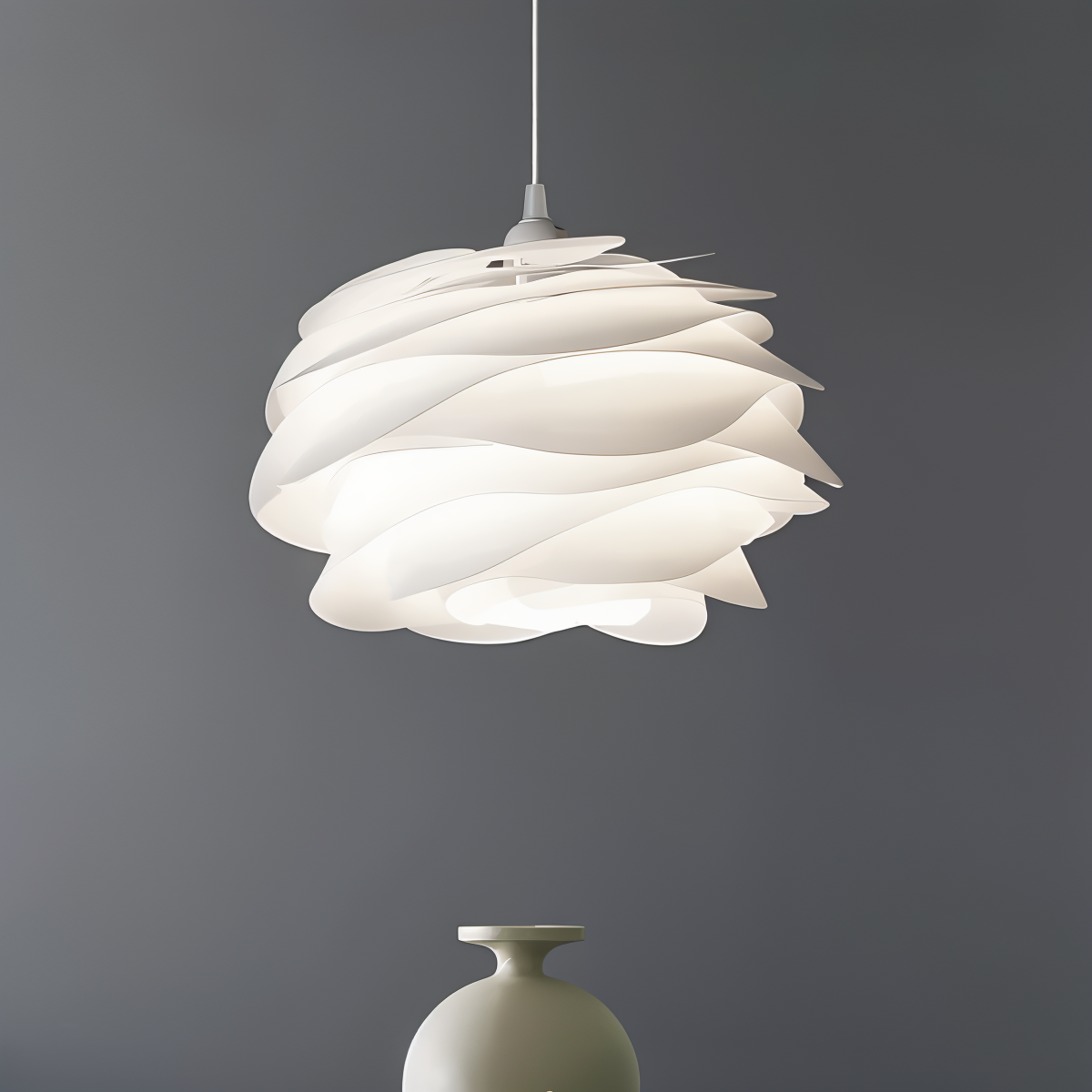 Aurora Taklampa – Stilren PVC Pendel i Blomdesign Hemnix