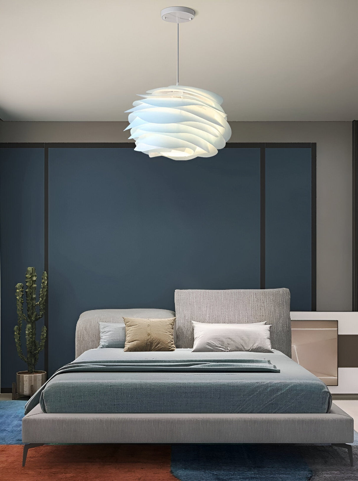 Aurora Taklampa – Stilren PVC Pendel i Blomdesign Hemnix