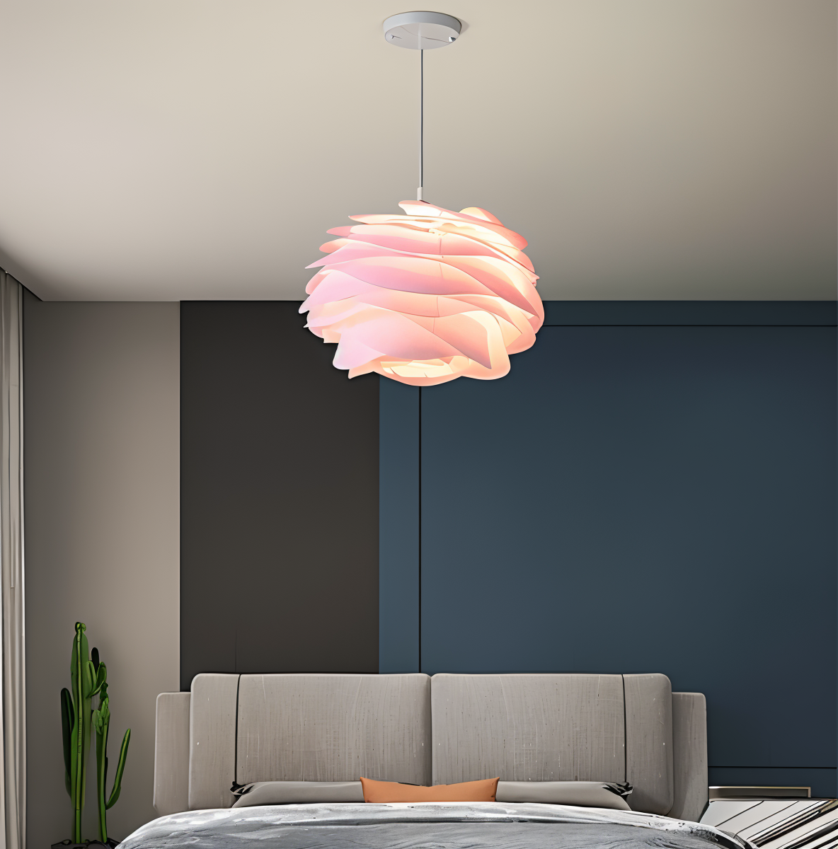Aurora Taklampa – Stilren PVC Pendel i Blomdesign Hemnix
