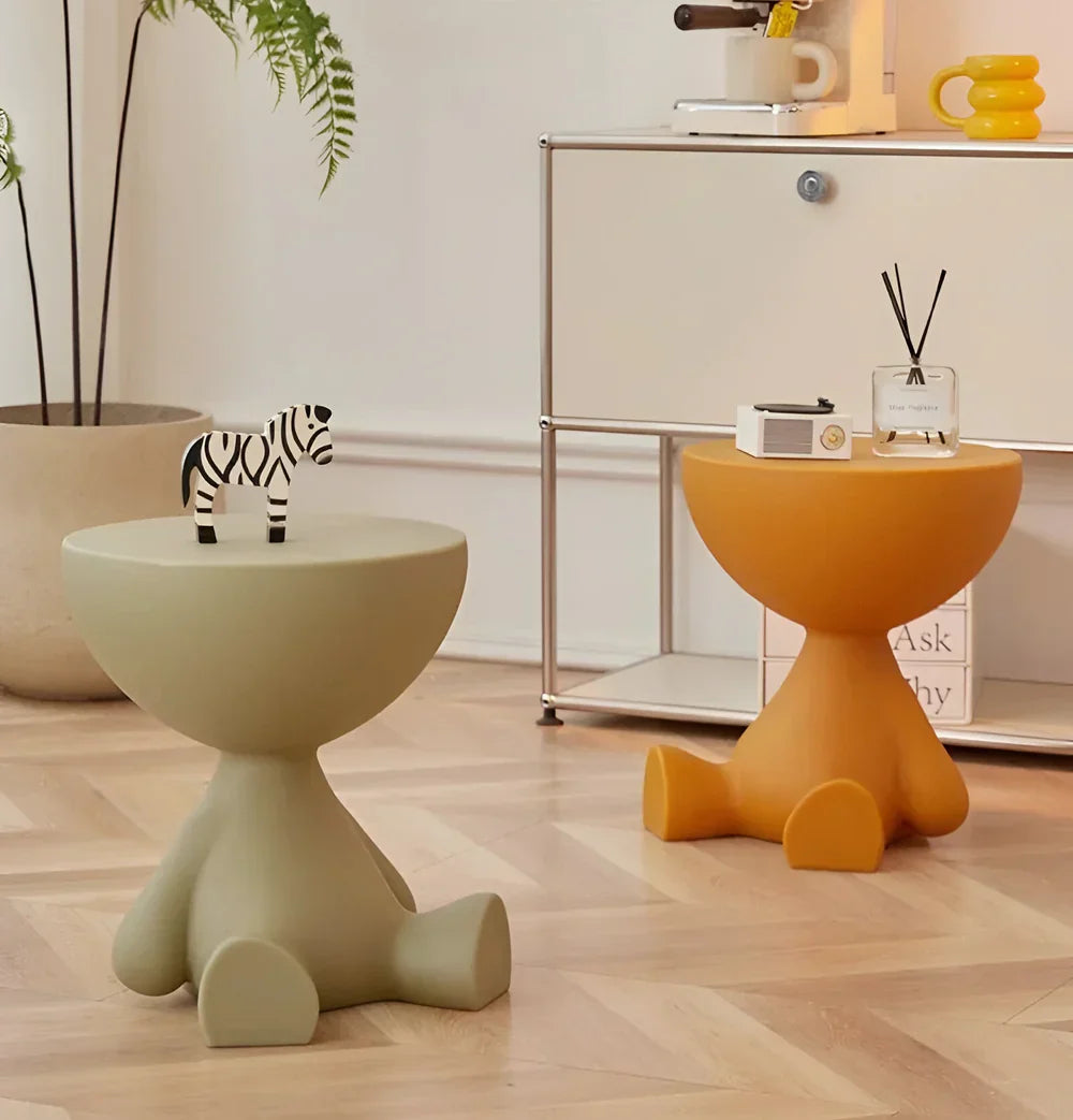 Carvallo – Runt sidobord med modern design och multifunktionell användning Carvallo