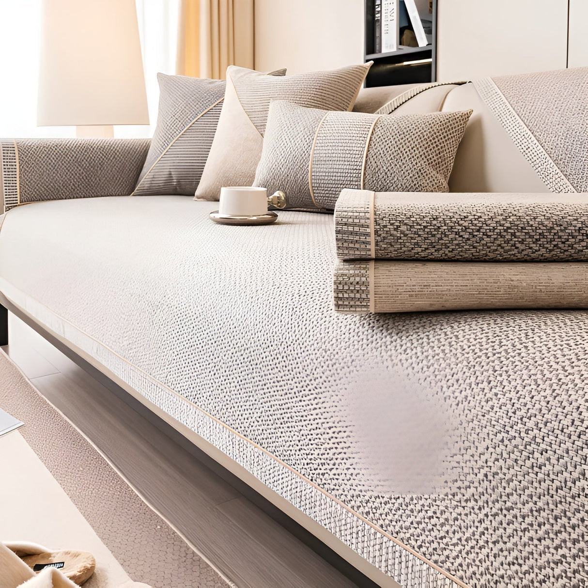 Soföverkast i bomullsblandning – Enkel och dekorativ | Perfekt för vilket vardagsrum som helst Carvallo