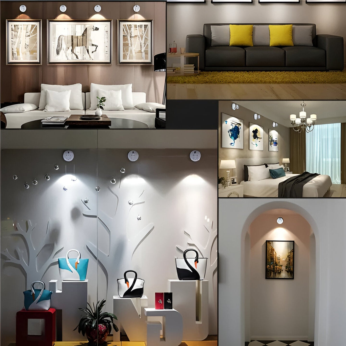 Mini LED-Spotlight – Dimbar och Trådlös | Perfekt Accentbelysning för Hemmet & Kontoret Carvallo